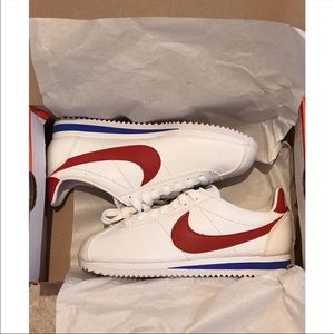 Nike Cortez Basic Shoes in White/Varsity Royal/Varsity Red